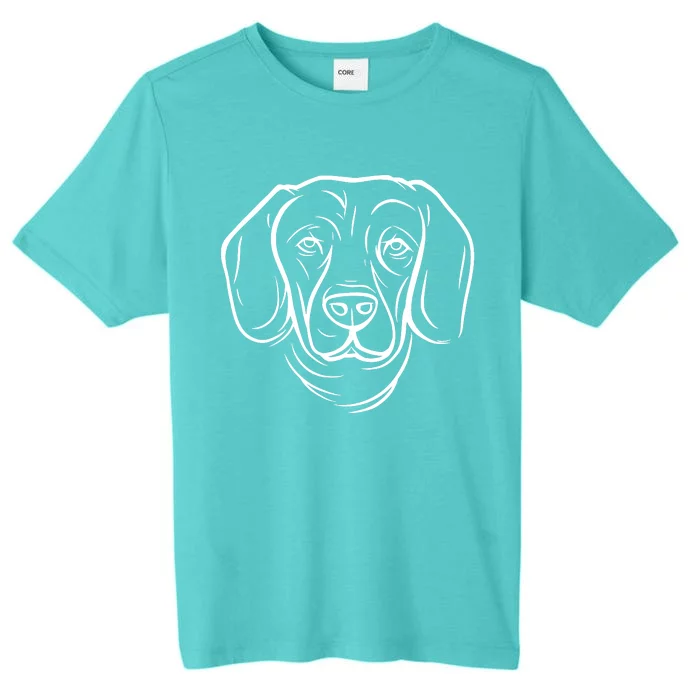 Dog Face Outlined ChromaSoft Performance T-Shirt