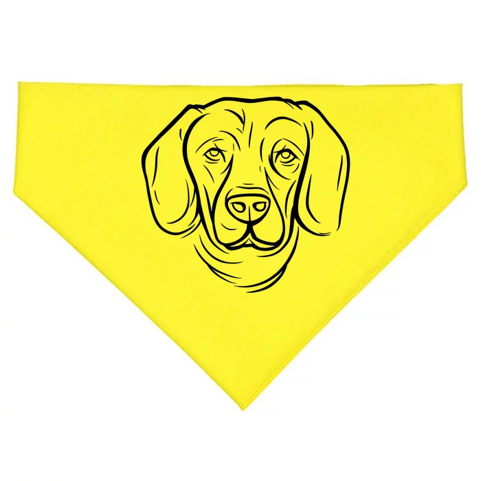 Dog Face Outlined USA-Made Doggie Bandana