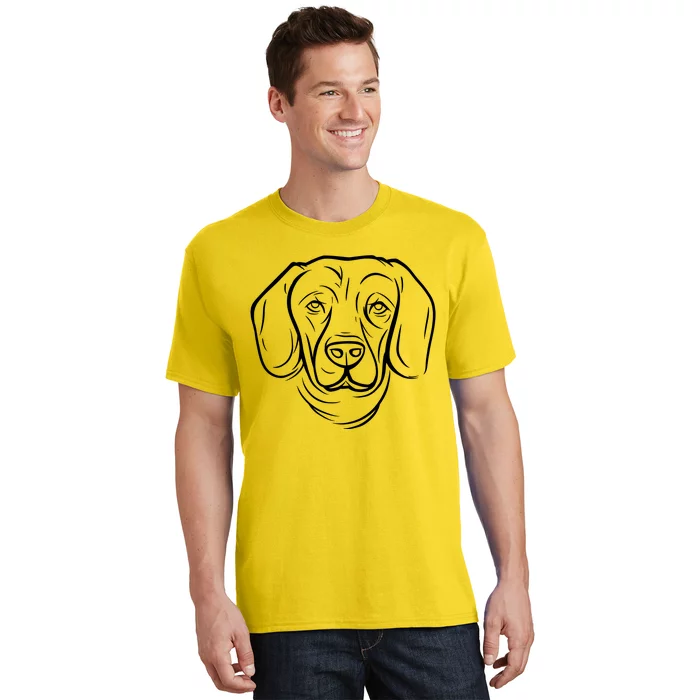Dog Face Outlined T-Shirt