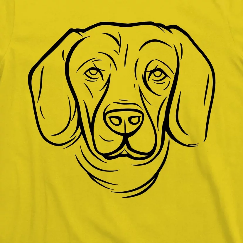 Dog Face Outlined T-Shirt