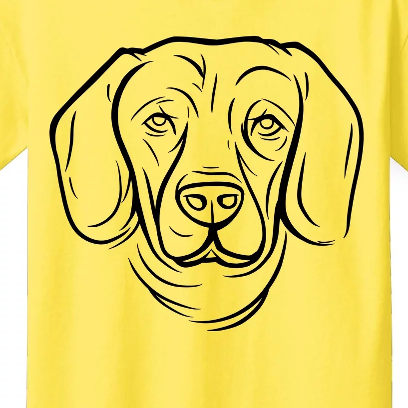 Dog Face Outlined Kids T-Shirt