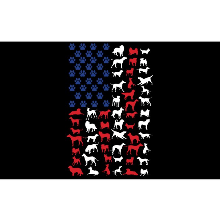 Dog Flag USA Bumper Sticker