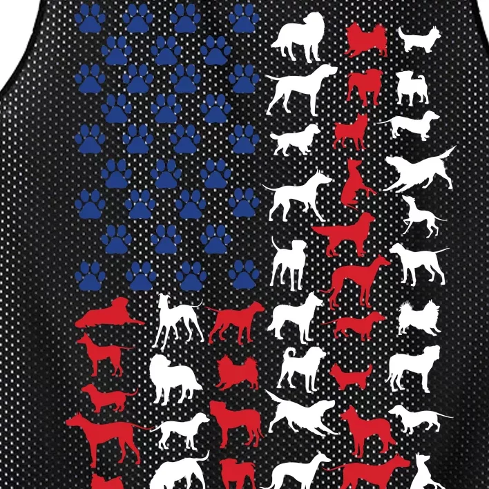 Dog Flag USA Mesh Reversible Basketball Jersey Tank