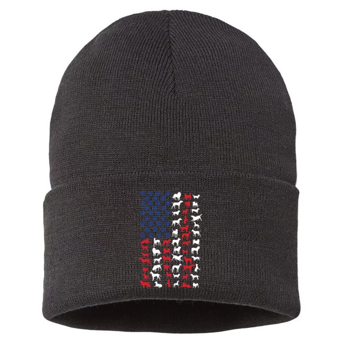 Dog Flag USA Sustainable Knit Beanie