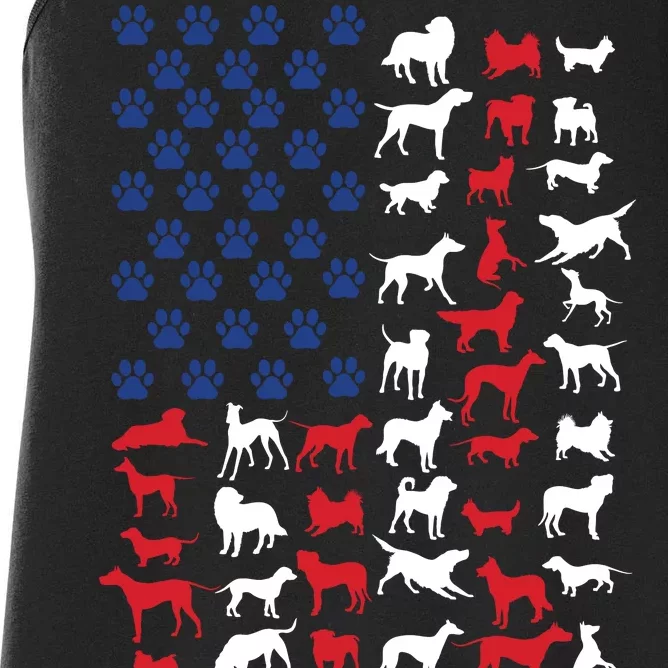 Dog Flag USA Women's Racerback Tank