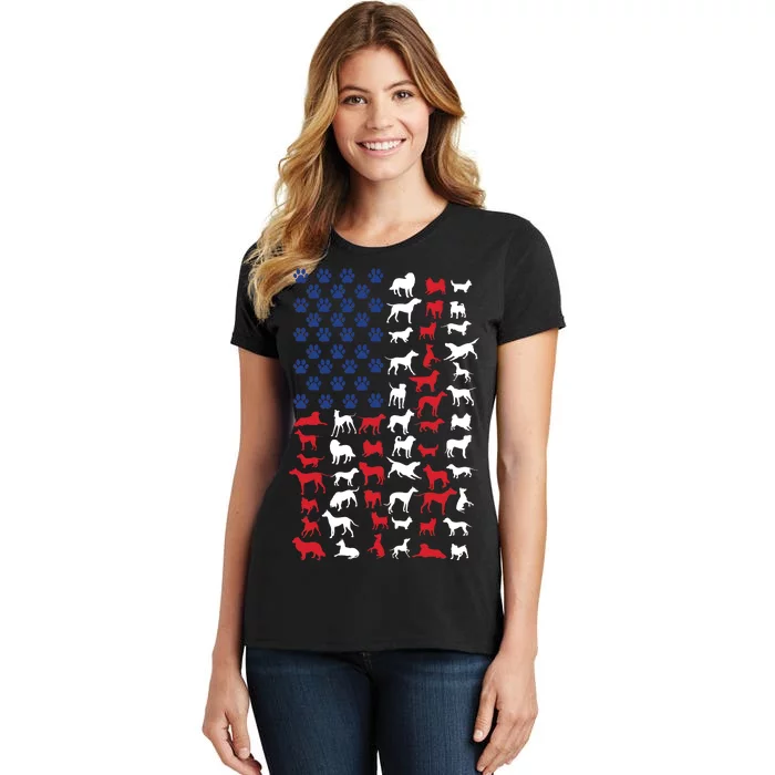 Dog Flag USA Women's T-Shirt