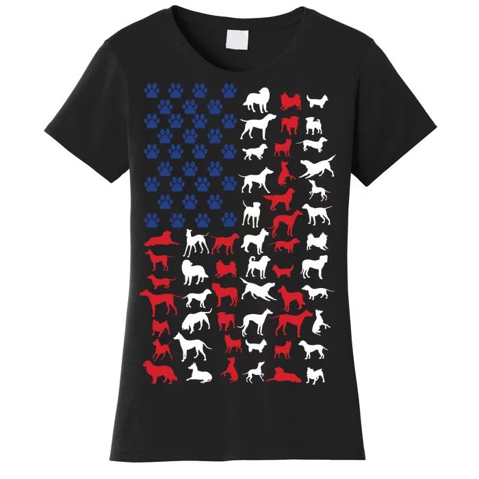 Dog Flag USA Women's T-Shirt