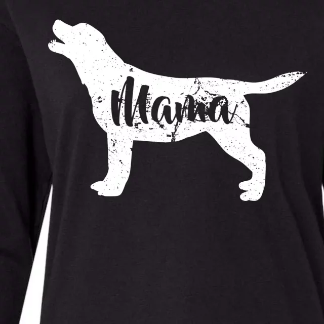 Dog Mama Mom Womens Cotton Relaxed Long Sleeve T-Shirt