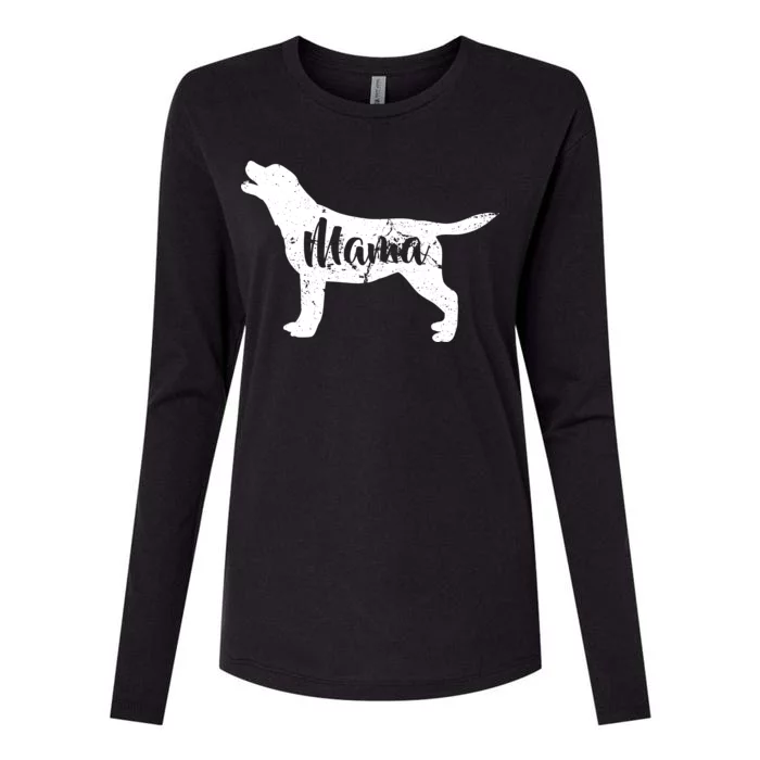 Dog Mama Mom Womens Cotton Relaxed Long Sleeve T-Shirt