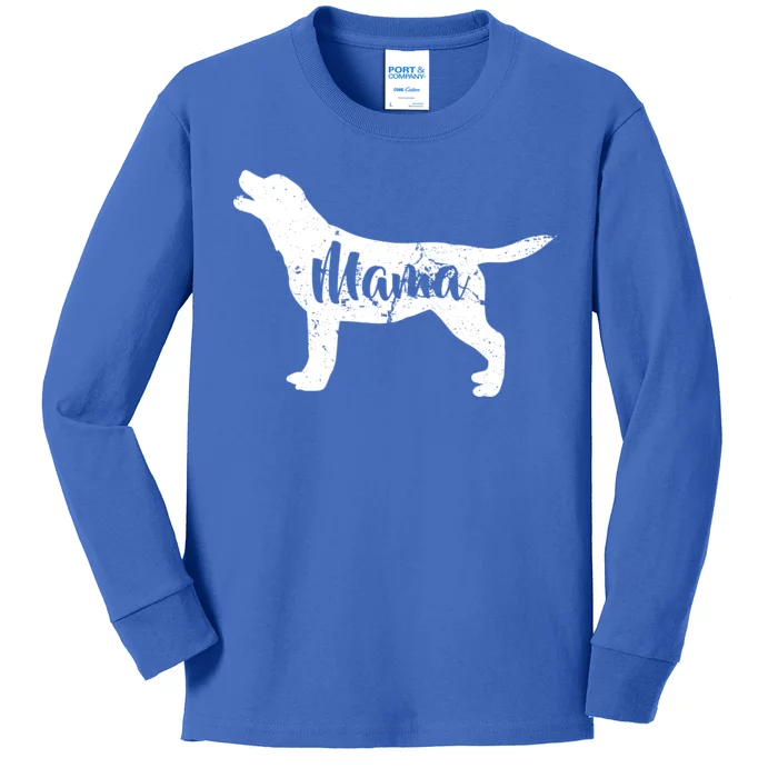 Dog Mama Mom Kids Long Sleeve Shirt