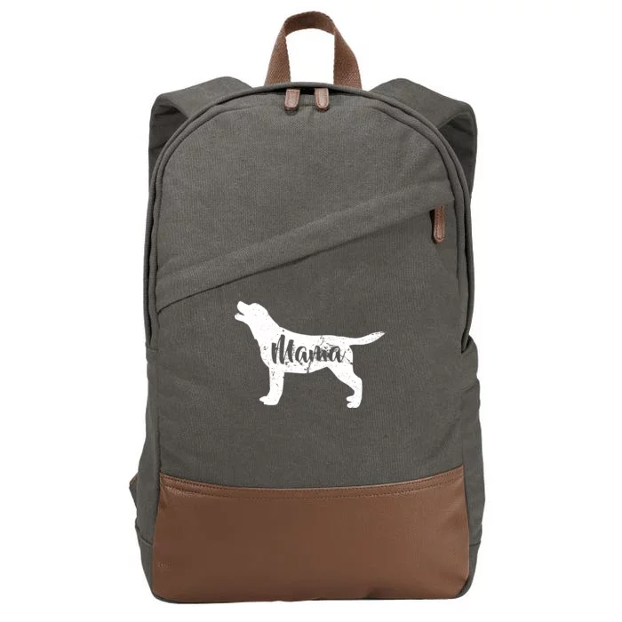 Dog Mama Mom Cotton Canvas Backpack