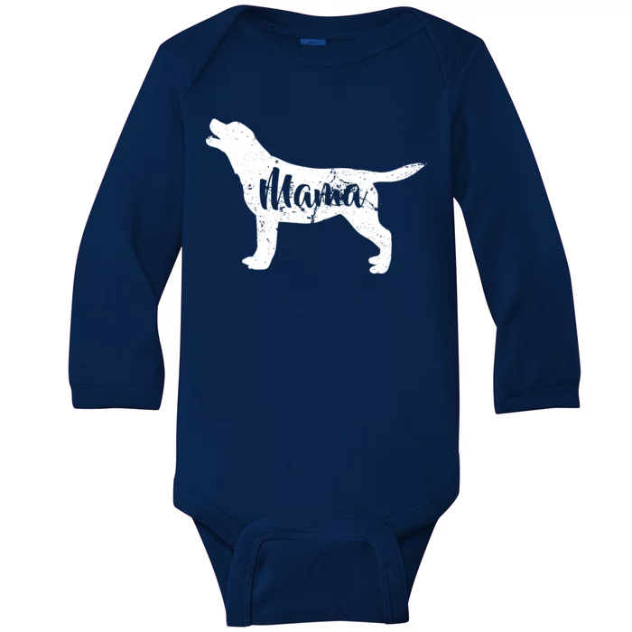 Dog Mama Mom Baby Long Sleeve Bodysuit