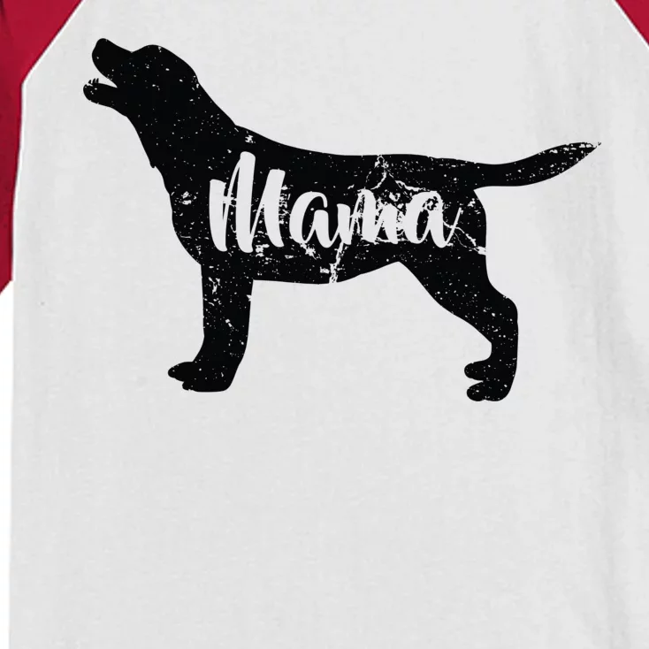 Dog Mama Mom Kids Colorblock Raglan Jersey