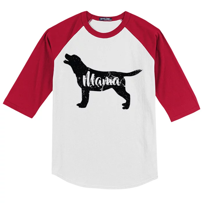 Dog Mama Mom Kids Colorblock Raglan Jersey