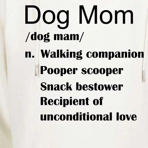 Dog Mom Definition Womens Funnel Neck Pullover Hood