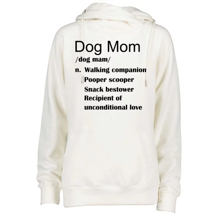 Dog Mom Definition Womens Funnel Neck Pullover Hood