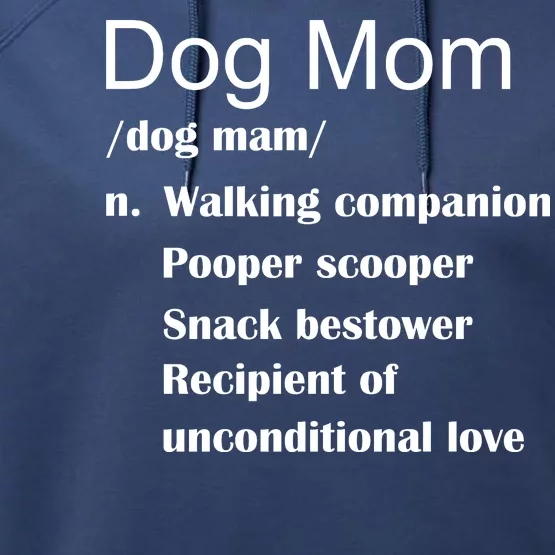 Dog Mom Definition Performance Fleece Hoodie