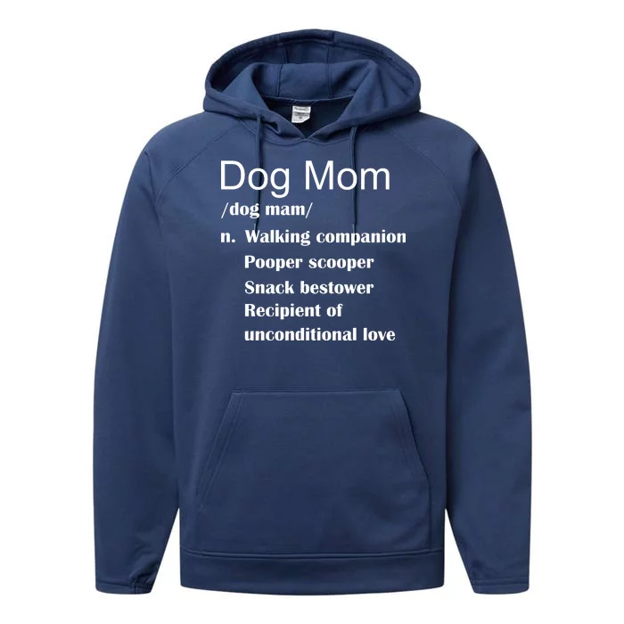 Dog Mom Definition Performance Fleece Hoodie