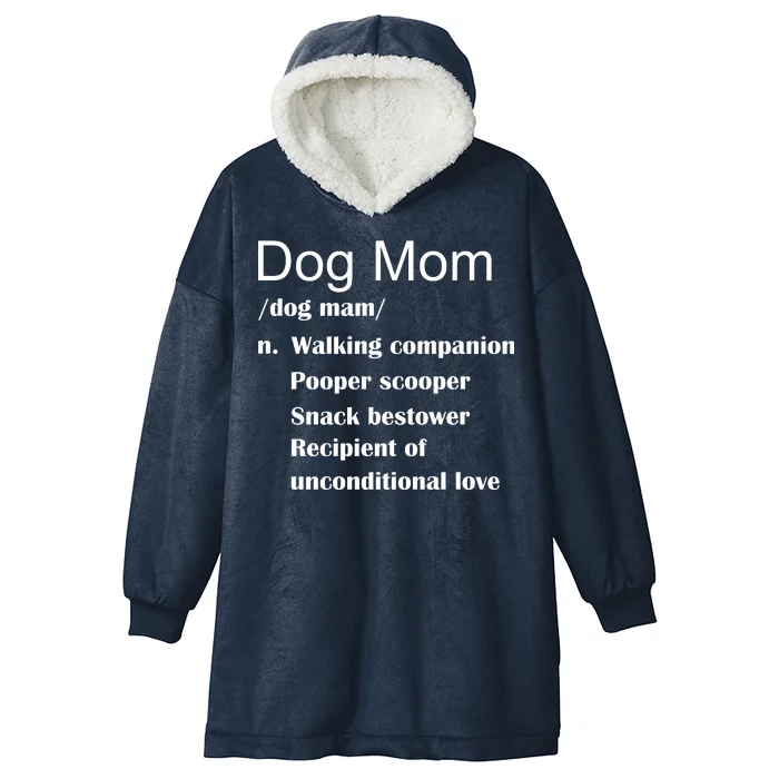 Dog Mom Definition Hooded Wearable Blanket