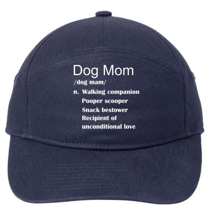 Dog Mom Definition 7-Panel Snapback Hat