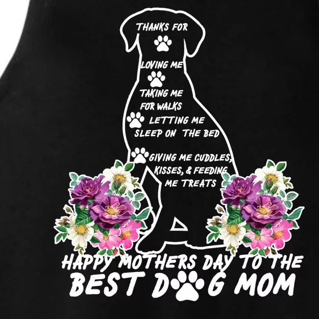 Dog Mom Mothers Day Ladies Tri-Blend Wicking Tank