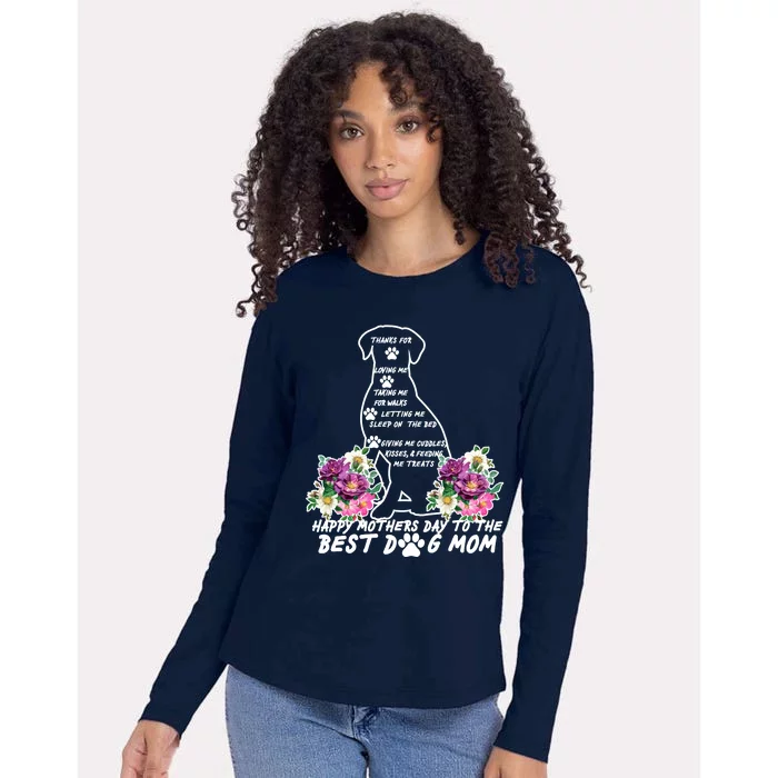 Dog Mom Mothers Day Womens Cotton Relaxed Long Sleeve T-Shirt