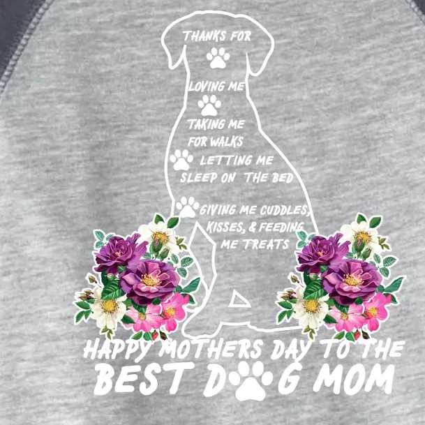 Dog Mom Mothers Day Toddler Fine Jersey T-Shirt