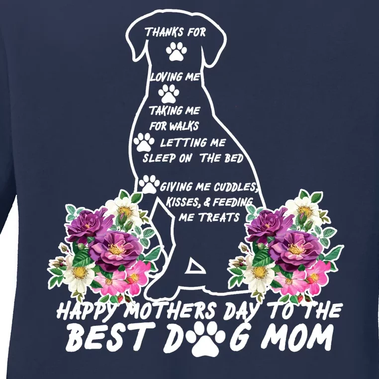 Dog Mom Mothers Day Ladies Long Sleeve Shirt