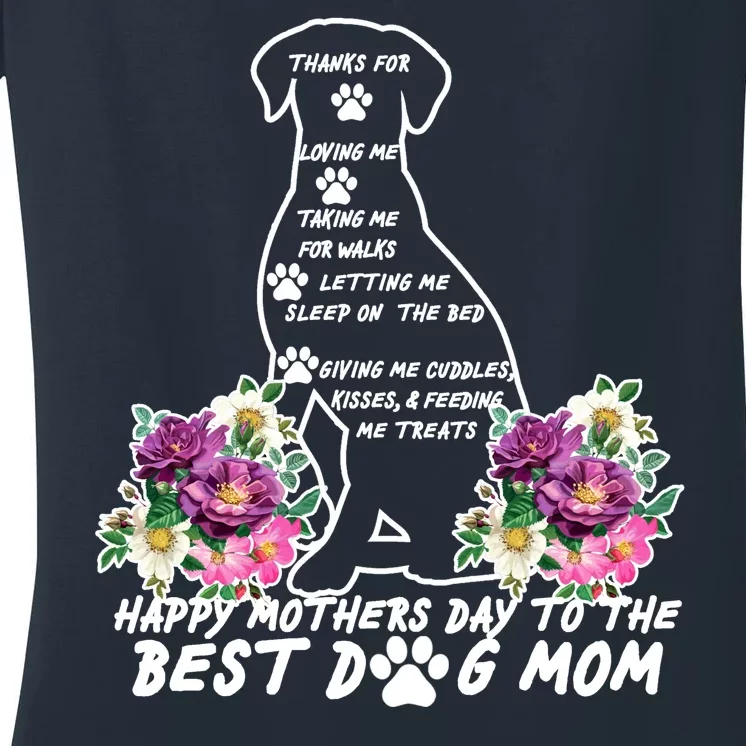 Dog Mom Mothers Day Women's V-Neck T-Shirt