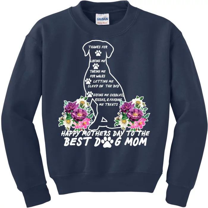 Dog Mom Mothers Day Kids Sweatshirt