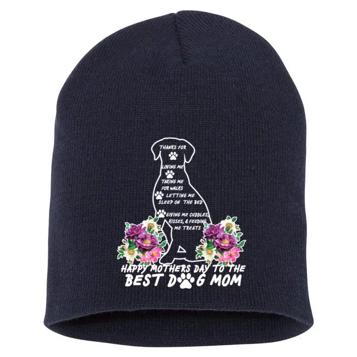 Dog Mom Mothers Day Short Acrylic Beanie