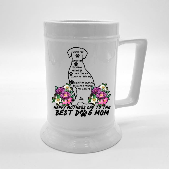 Dog Mom Mothers Day Front & Back Beer Stein