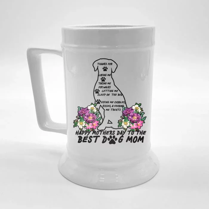 Dog Mom Mothers Day Front & Back Beer Stein