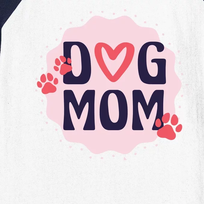 Dog Mom Paw Baseball Sleeve Shirt