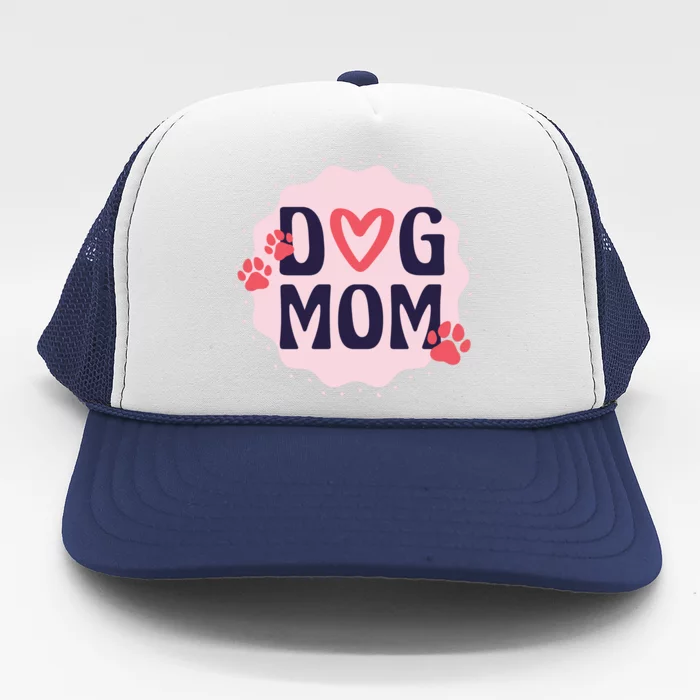 Dog Mom Paw Trucker Hat