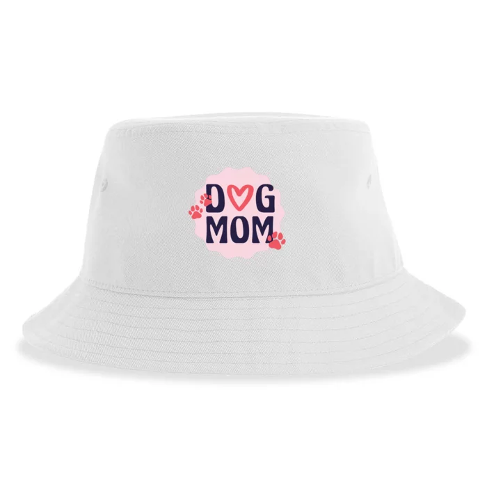 Dog Mom Paw Sustainable Bucket Hat