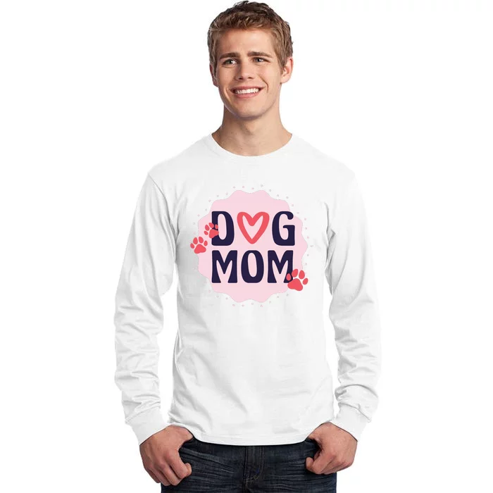 Dog Mom Paw Tall Long Sleeve T-Shirt