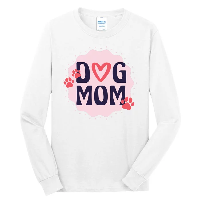 Dog Mom Paw Tall Long Sleeve T-Shirt