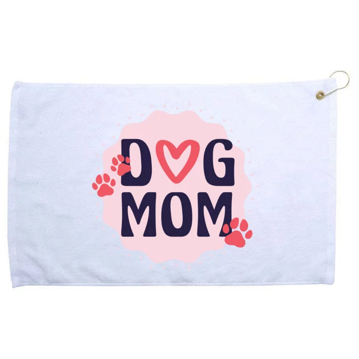 Dog Mom Paw Grommeted Golf Towel