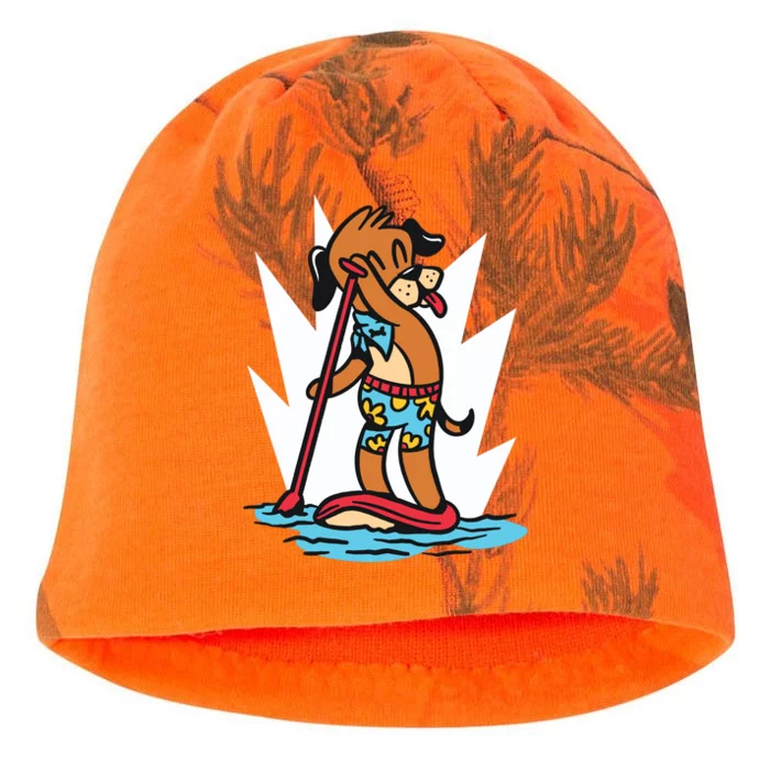 Dog Paddle Boarding Kati - Camo Knit Beanie