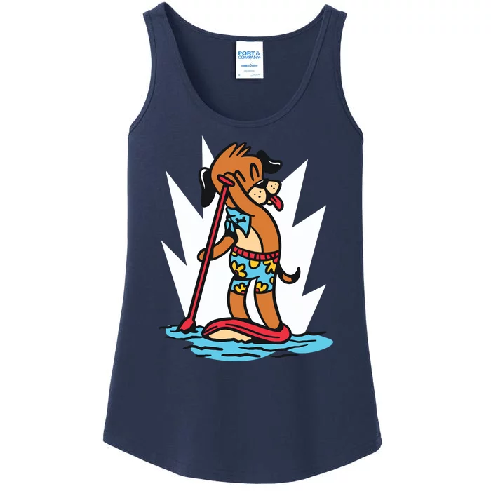 Dog Paddle Boarding Ladies Essential Tank