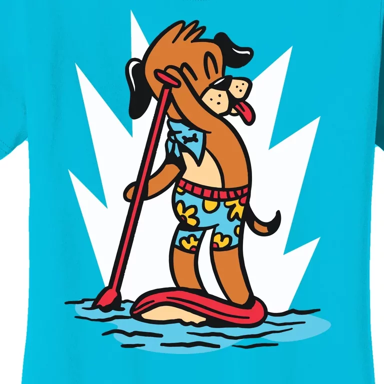 Dog Paddle Boarding Women's T-Shirt