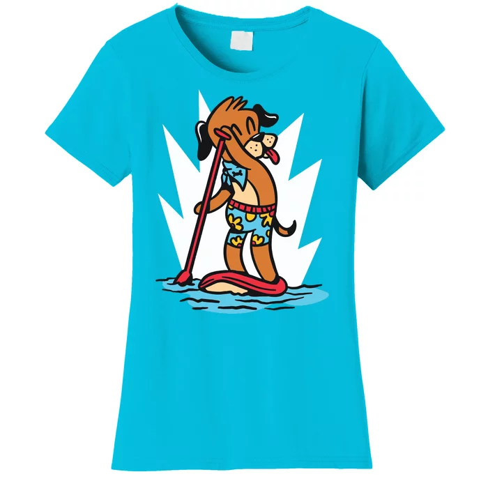 Dog Paddle Boarding Women's T-Shirt