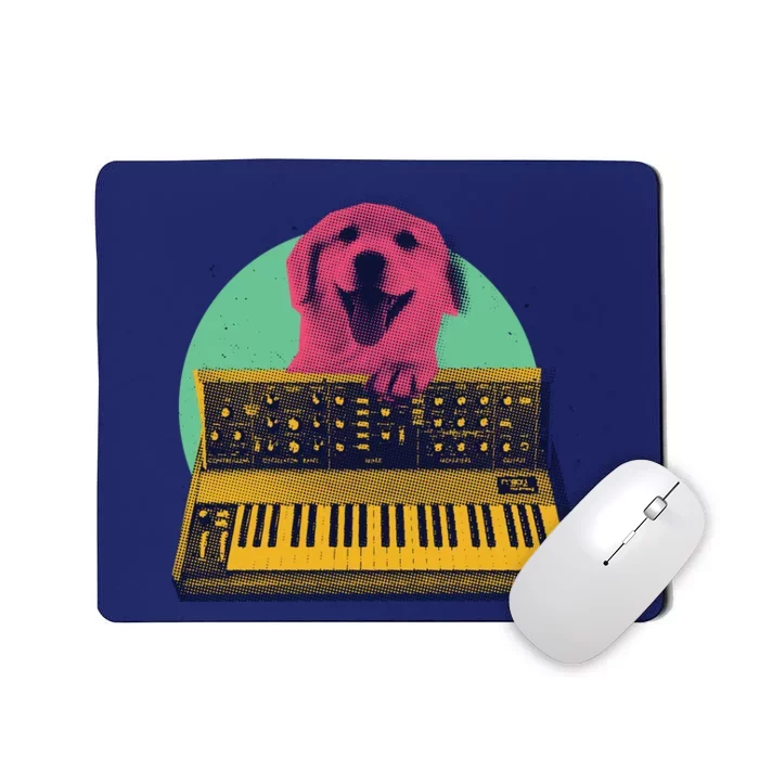 Dog Playing Piano Mousepad