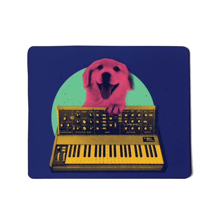 Dog Playing Piano Mousepad