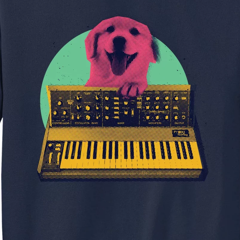 Dog Playing Piano Tall Sweatshirt