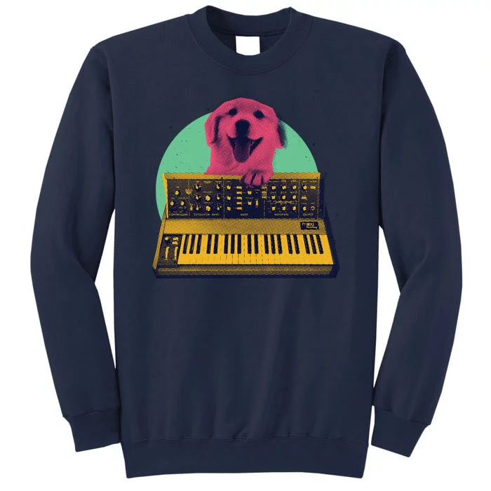 Dog Playing Piano Tall Sweatshirt