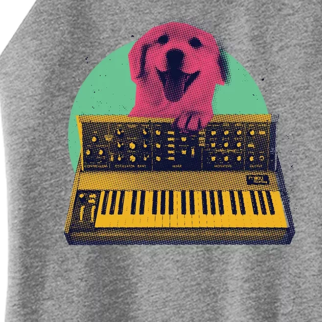 Dog Playing Piano Women’s Perfect Tri Rocker Tank