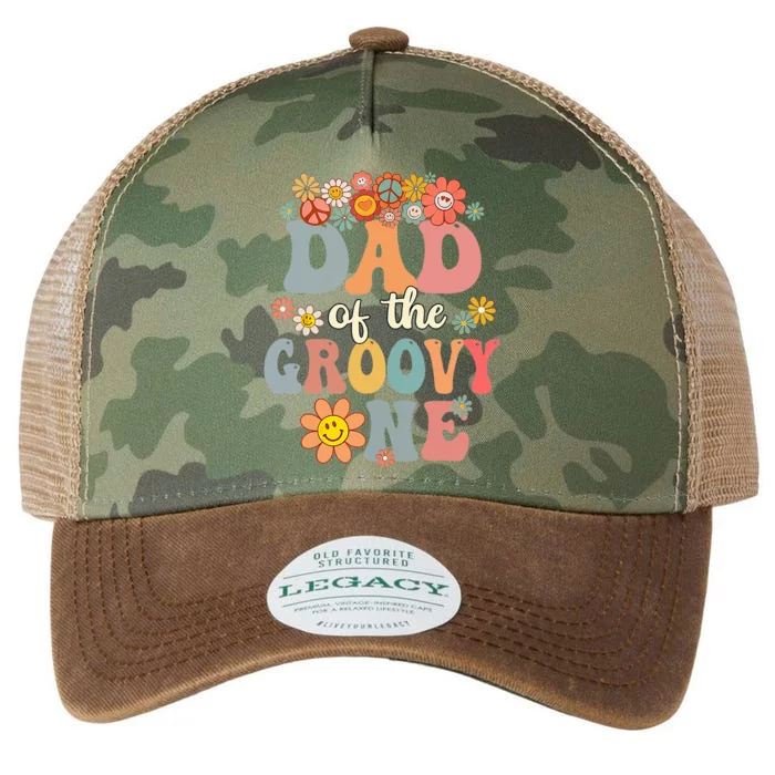 Dad Of Groovy One Matching Family 1st Birthday Party Legacy Tie Dye Trucker Hat