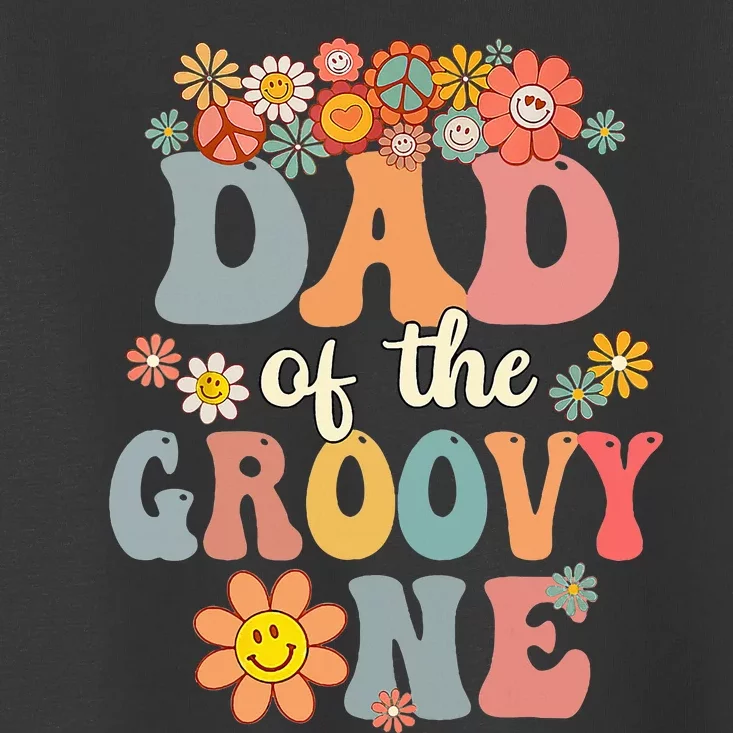 Dad Of Groovy One Matching Family 1st Birthday Party Toddler T-Shirt